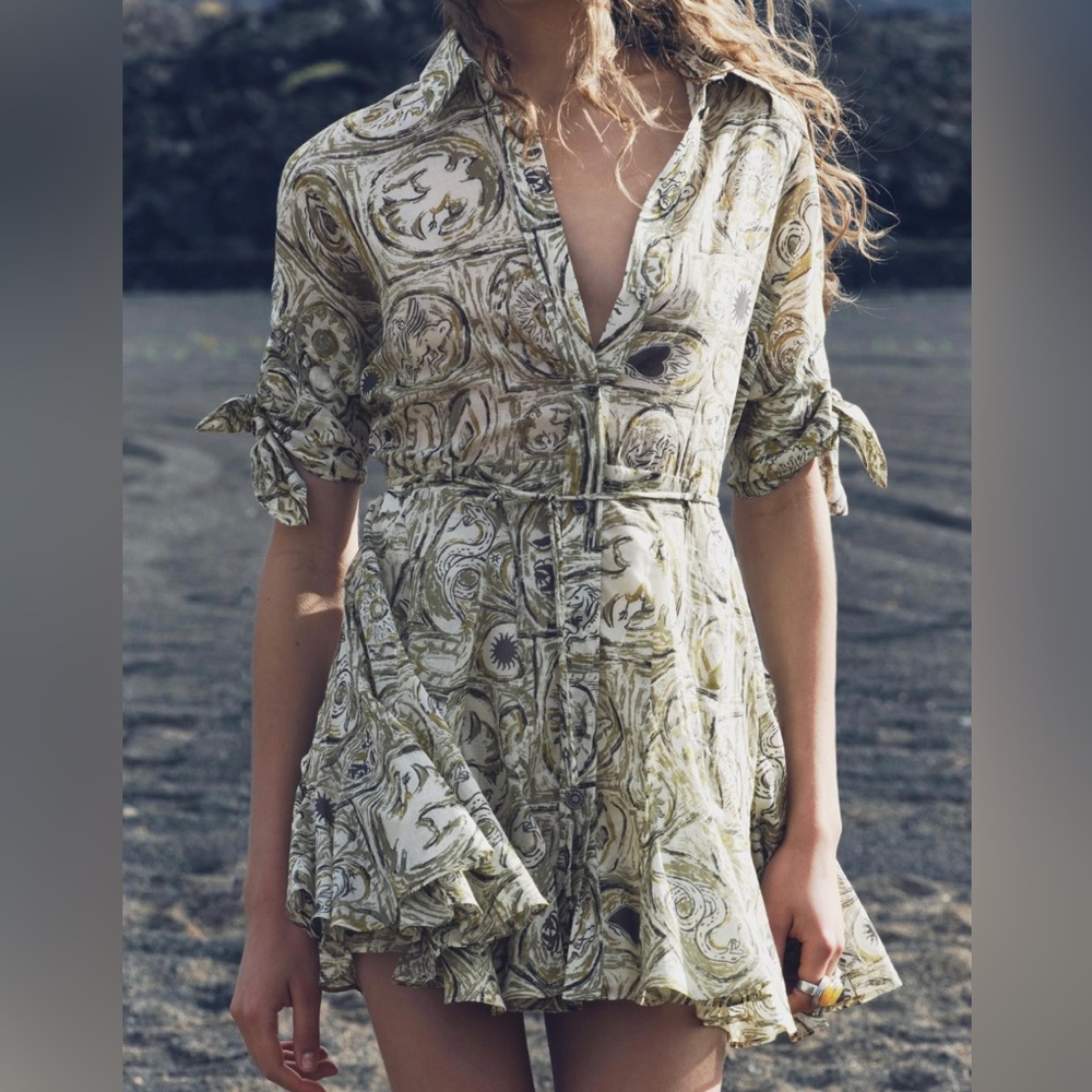 ZARA Elegant Printed Short Dress